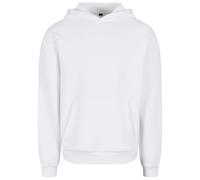 Build Your Brand Flauschiges Herren-Kapuzen-Sweatshirt Fluffy - Weiß | 5XL