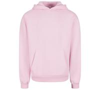 Build Your Brand Flauschiges Herren-Kapuzen-Sweatshirt Fluffy - Zartes rosa | 4XL