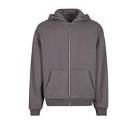 Build Your Brand Flauschiges Herren-Sweatshirt mit Reißverschluss Fluffy - Magnet | L