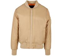 Build Your Brand Gefütterter Herren-Bomber - Beige | 2XL