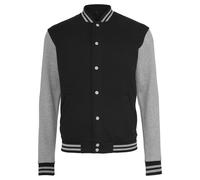 Build Your Brand Herren Baseball Sweatshirt College - Schwarz / grau meliert | 4XL