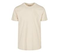 Build Your Brand Herren Basic Round Neck T-Shirt - Baumwollshirt im Regular Fit mit Rundhalsausschnitt & kurzen Ärmeln, vielseitiges Basic für Alltag, Freizeit & Veredelung,Sand,5XL