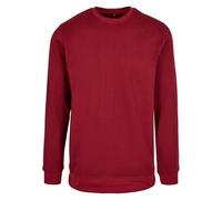 Build Your Brand Herren Sweatshirt BB003-Basic Rundhals Burgundy Größe 5XL