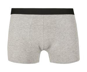 Build Your Brand Herren-Boxershorts - 2 Stück pro Packung - Grau meliert | 4XL