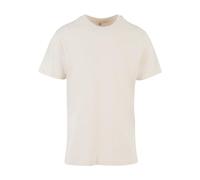 Build Your Brand Herren T-Shirt Round Neck, Männer Basic T-Shirt mit Rundhalsausschnit, Regular Fit, Baumwolle, Marshmallow, 5XL