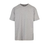Build Your Brand T-Shirt BY102 – schweres, kurzarm, Oversize, Baumwolle – S, grau meliert
