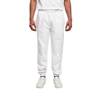 Build Your Brand Herren Basic Sweatpants - Jogginghose mit elastischem Bund und Taschen für Alltag Freizeit Sport und Loungewear,Weiß,3XL