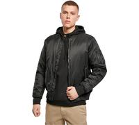 Build Your Brand Herren Bomber Jacke Bomberjacke, Schwarz (Black 00007), S