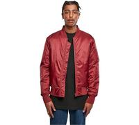 Build Your Brand Herren Jacke Bomber Jacket, Bomberjacke für Männer, leichte Sommerjacke, Burgundy, S