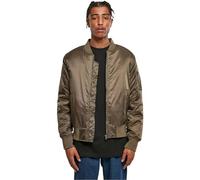 Build Your Brand Gefütterter Herren-Bomber – Dunkel olivgrün – M