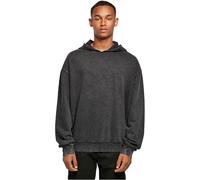 BY191 Build Your Brand Kapuzensweatshirt Säurewaschung in Übergröße Black XS