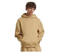 Build Your Brand Flauschiges Herren-Kapuzen-Sweatshirt Fluffy - Beige | S