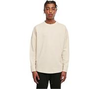 Build Your Brand Herren BY198-Oversized Cut On Sleeve Longsleeve T-Shirt, Sand, XS
