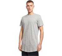 Build Your Brand Herren Shaped Long Tee BY028 – Baumwolle, abgerundeter Saum – Heidegrau XL