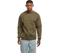Build Your Brand Herren-Sweatshirt Crewneck – klassischer Basic-Pullover XS–5XL, Olive 2XL