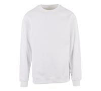 Build Your Brand Herren-Sweatshirt Crewneck – klassischer Pullover – Größe M, Weiß