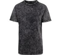 Build Your Brand Mens Acid Washed Tee T-Shirt, Darkgrey White, 4XL