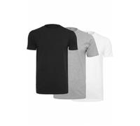 Build Your Brand Herren T-Shirt Round Neck 3-Pack T-Shirt, 3per pack Mehrfarbig (Blk/H.Grey/Wht 02227), X-Small (Herstellergröße: X-Small)