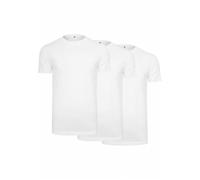 Build Your Brand Herren T-Shirt Round Neck 3-Pack T-Shirt, 3per pack Weiß (Wht/Wht/Wht 01205), Small (Herstellergröße: Small)