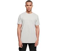 Build Your Brand Herren T-Shirt Round Neck, Männer Basic T-Shirt mit Rundhalsausschnit, Regular Fit, Baumwolle, Lightasphalt, M