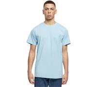 Build Your Brand Herren T-Shirt Round Neck, Männer Basic T-Shirt mit Rundhalsausschnit, Regular Fit, Baumwolle, Heavenblue, L