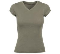 Build Your Brand Ladies Basic T-Shirts in Gr. S in Olive