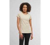 Build Your Brand Damen Basic Tee - Figurbetontes Baumwoll T-Shirt mit Rundhalsausschnitt & kurzen Ärmeln, ideal für Alltag, Freizeit & Veredelung,Sand,XL