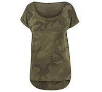Build Your Brand Ladies Camo Tee Camouflage Olive Camo S