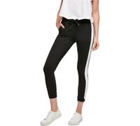 Build Your Brand Ladies Interlock Jogpants, Black/White, 4XL