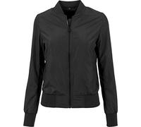 Build Your Brand Ladies Nylon Bomber Jacket Damenjacke Jacke Damen, Größe:XL, Farbe:Black