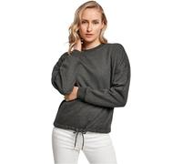 Build Your Brand Damen BY058-Ladies Oversize Crewneck Sweater, Charcoal, XL