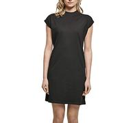 BY101 Build Your Brand Damen Stehkragen Kleid mit verlängerter Schulter Black S
