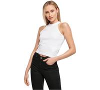 Build Your Brand Womens BY134-Ladies Turtleneck Short Top T-Shirt, White, S