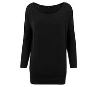 Build Your Brand Ladies Viscose Longsleeve in Gr. XS in Schwarz