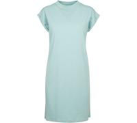 Build Your Brand Lässiges Baumwollkleid mit Stehkragen - Blue mint | XL