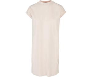 Build Your Brand Lässiges Baumwollkleid mit Stehkragen - Rosa | 5XL