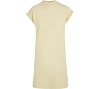 Build Your Brand Lässiges Baumwollkleid mit Stehkragen - Zartes gelb | 3XL