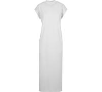 Build Your Brand Ladies Long Extended Shoulder Dress 3XL white