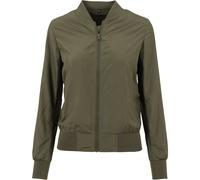 Build Your Brand Ladies Nylon Bomber Jacket Damenjacke Jacke Damen, Größe:XL, Farbe:Olive