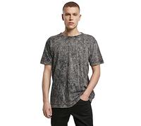 Build Your Brand Mens Acid Washed Tee T-Shirt, Darkgrey White, XXL