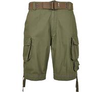Build Your Brand Men's B2001-Savage Vintage Cargo Shorts, Olive, 5XL