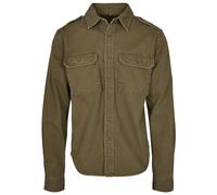 Build Your Brand Men's B9373-Vintage Longsleeve T-Shirt, Olive, XXL