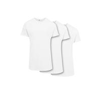 Build Your Brand Men's BY028B-Shaped Long Tee 3-Pack T-Shirt, white2, XS
