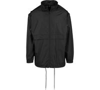 Build Your Brand Nylon Windbreaker - Farbe: Black - Größe: XXL