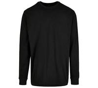 Build Your Brand Organic Longsleeve with Cuffrib in Gr. L in Schwarz