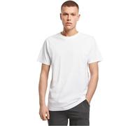 Build Your Brand mens BY136-Organic Round Neck T-Shirt, white, M