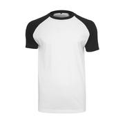 Build Your Brand Raglan Contras T-Shirt in Gr. 3XL in Schwarz