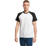 Build Your Brand Raglan Contras T-Shirt in Gr. 5XL in Schwarz