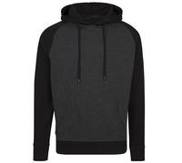 Build Your Brand - Raglan Hoody Charcoal (Heather) - Gr. - XXL