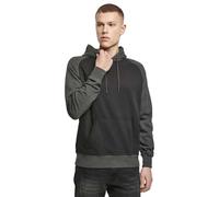 Build Your Brand Herren Raglan Hoody Hoodie BY077 black/charcoal (heather) L